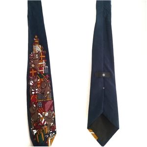 Christmas Tree Holiday Bear Theme Tie